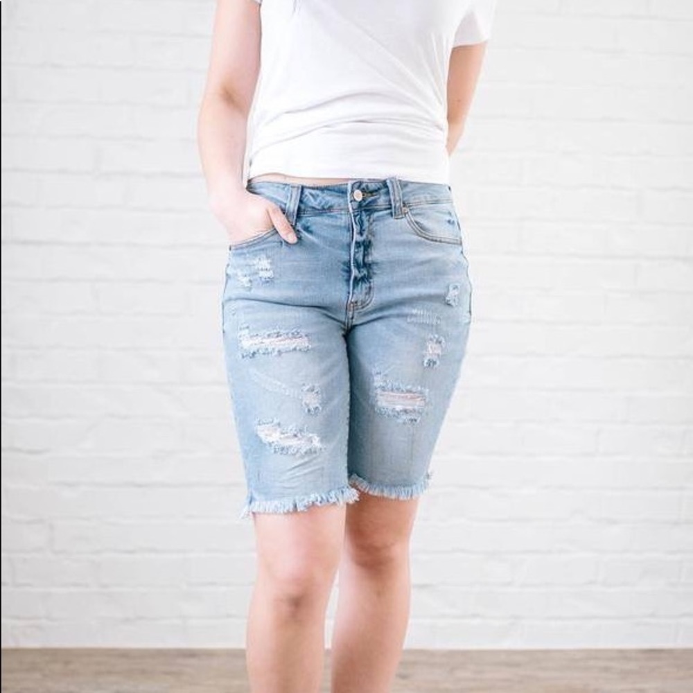 New Distressed Every Day Denim Shorts​